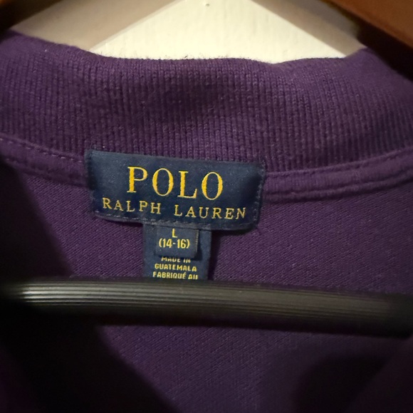 Polo by Ralph Lauren Purple Shirt with Yellow Logo - Picture 3 of 3